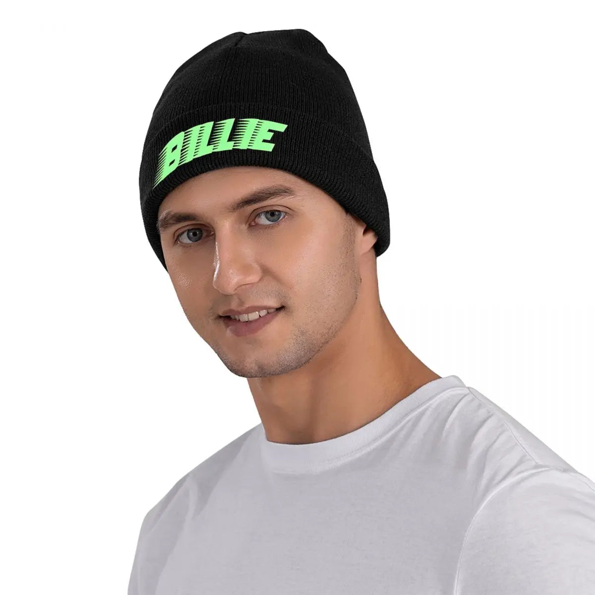 Billies Logo Knitted Beanie – Acrylic Skullies for Women & Men, Warm Winter Cap for Music Fans - Premium beanie from Lizard Vigilante - Just $19.88! Shop now at Lizard Vigilante