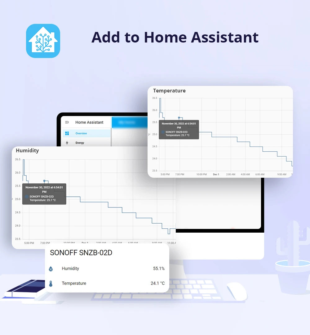 SONOFF SNZB-02D Zigbee LCD Temperature & Humidity Sensor - Premium temperature sensor from Lizard Vigilante - Just $35.99! Shop now at Lizard Vigilante