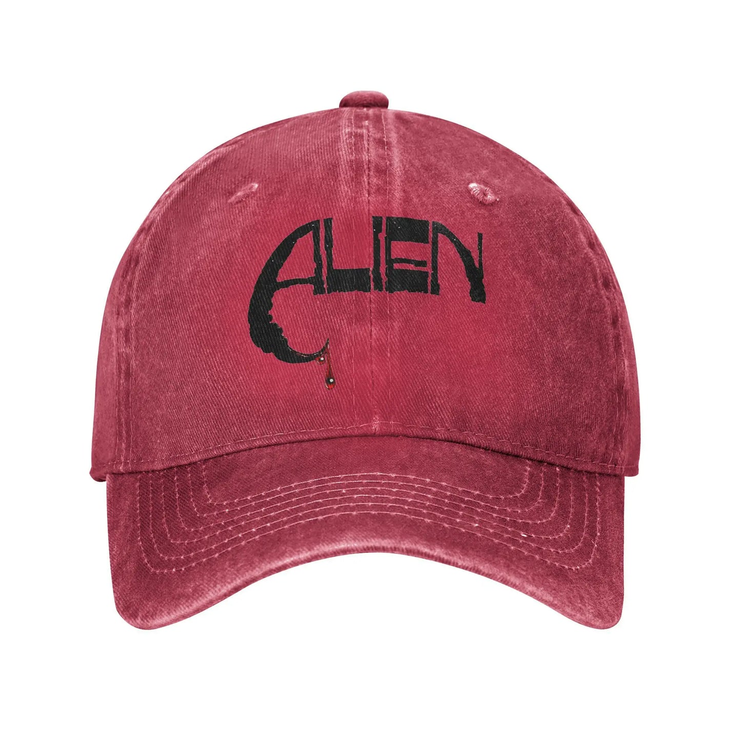 Alien Concept Vintage Distressed Baseball Cap – Sci-Fi Horror Snapback Hat for Men & Women Summer Streetwear