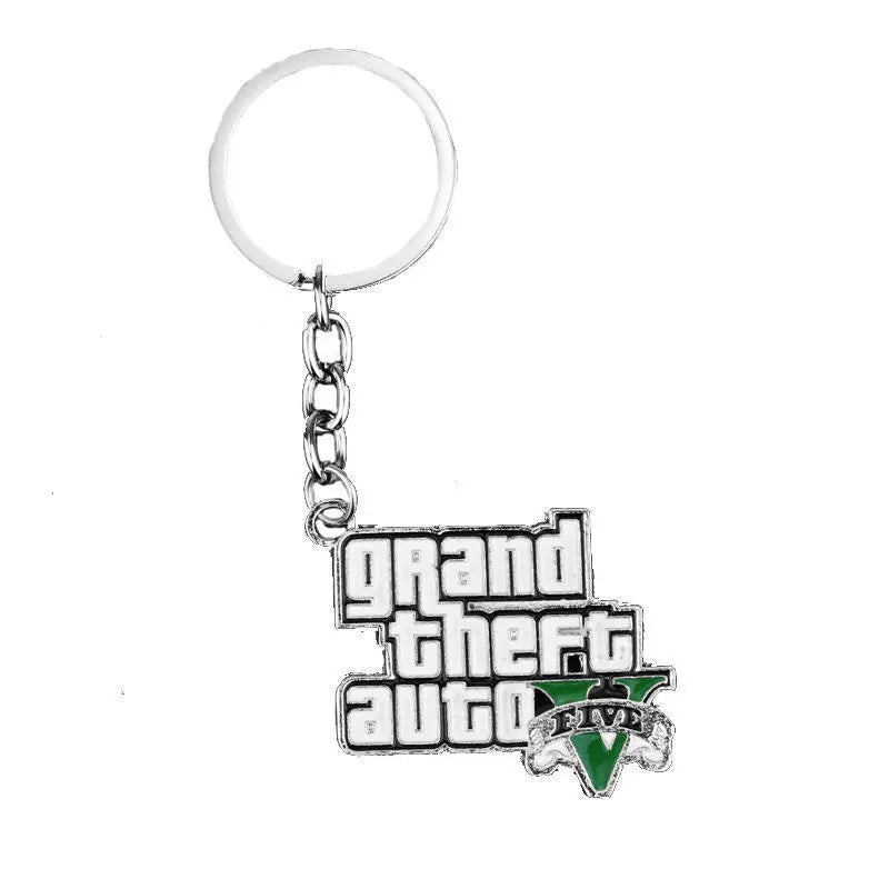 New Style Game PS4 GTA5 Keychain – Grand Theft Auto V Multi Pendant Keyring - Premium keychain from Lizard Vigilante - Just $12.99! Shop now at Lizard Vigilante