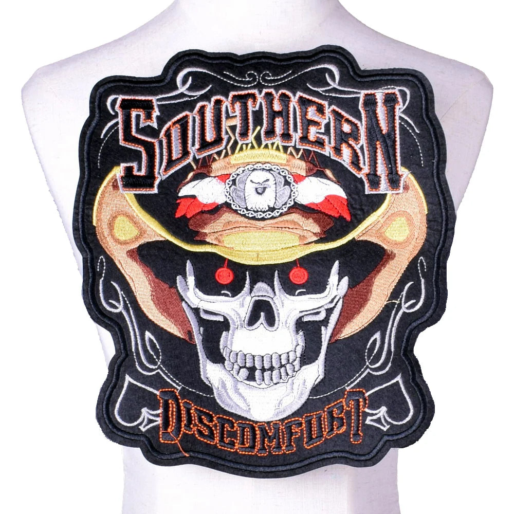 Bikers Motorcycle Embroidered Iron On Patches Large Punk Skull Badges Big Biker Patches For Clothing Coat Accessories - Premium patch from Lizard Vigilante - Just $27.99! Shop now at Lizard Vigilante