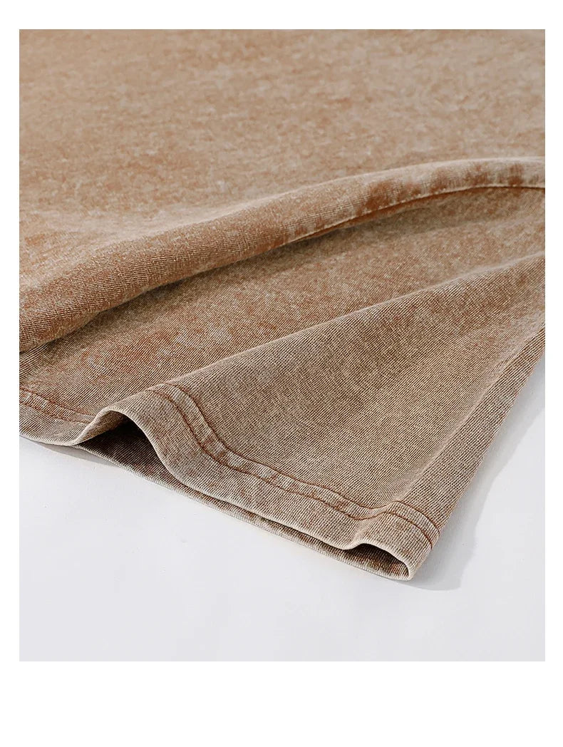 250gsm Vintage Acid Wash Punk Tee – Retro Streetwear T-Shirt for Men & Women | Harajuku Hip-Hop Grunge Cotton Short Sleeve | Namou Drane Exclusive - Premium tee from dsers - Just $27.77! Shop now at Lizard Vigilante