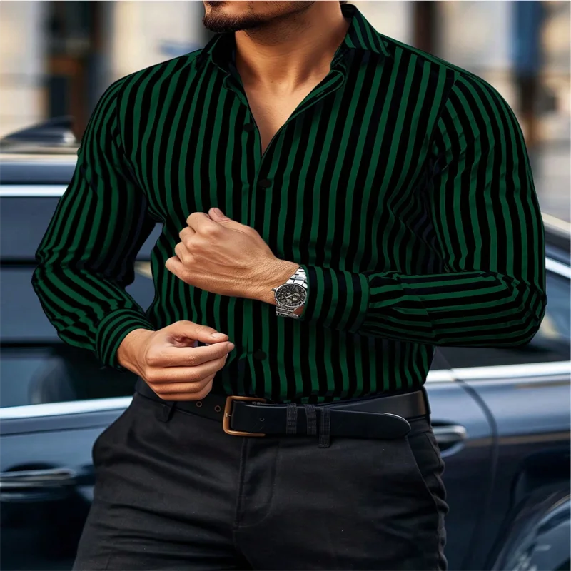 Royal Vice Men’s Luxury Striped Silk Shirt – Business Rebel Fit Up To 6XL - Premium shirt from dsers - Just $23.99! Shop now at Lizard Vigilante