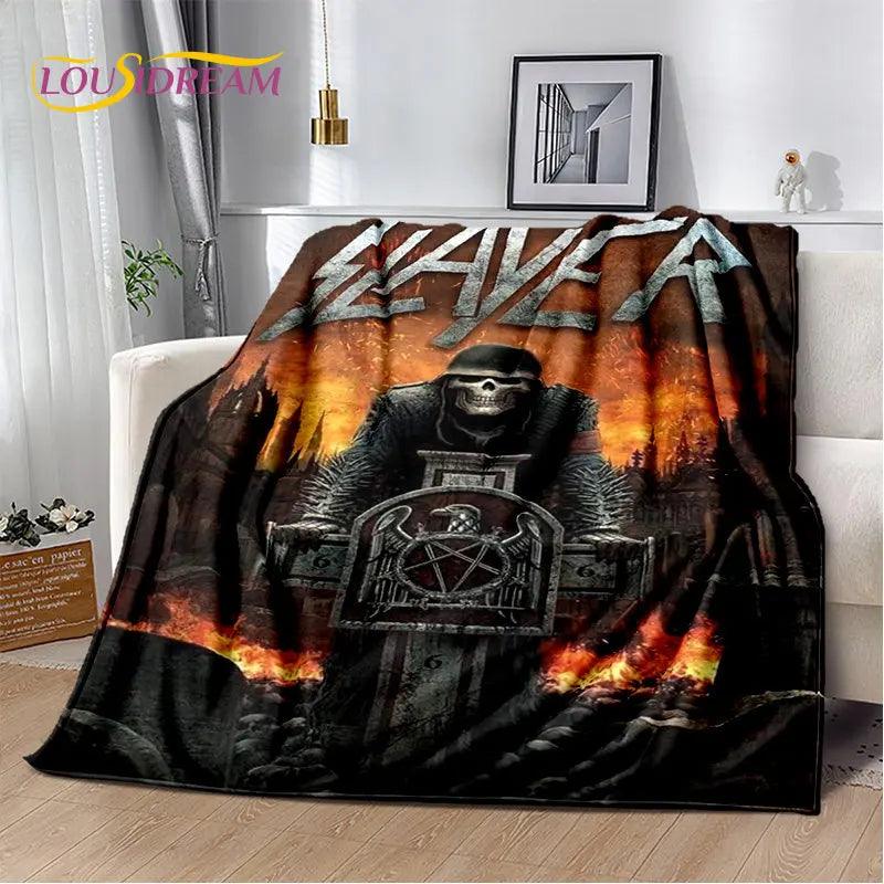 Slayer Heavy Metal Band Soft Plush Blanket,Flannel Blanket Throw Blanket for Living Room Bedroom Bed Sofa Picnic Cover Warm Kids - Lizard Vigilante