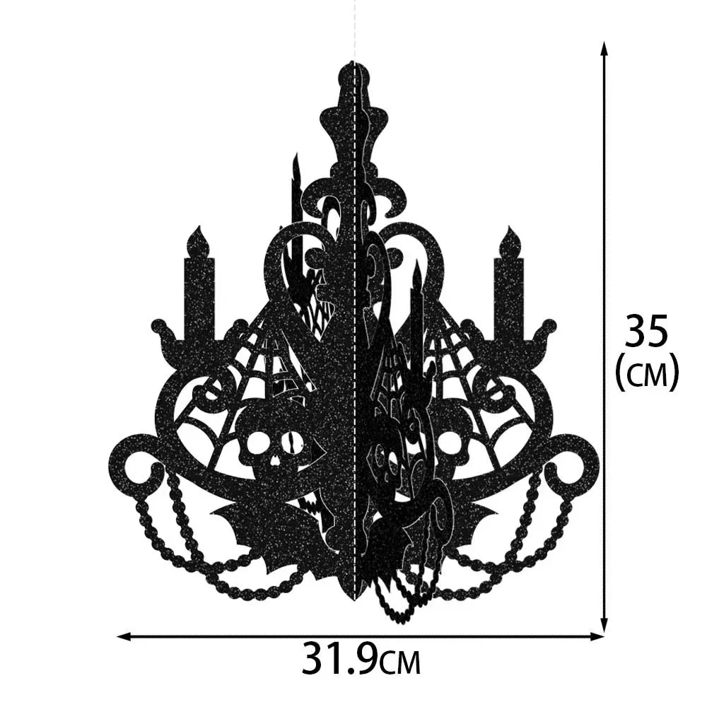 Halloween Decoration 6pcs Candlestick Ornament Haunted House Dining Table Arrangement Festival Supplies Happy Halloween Day