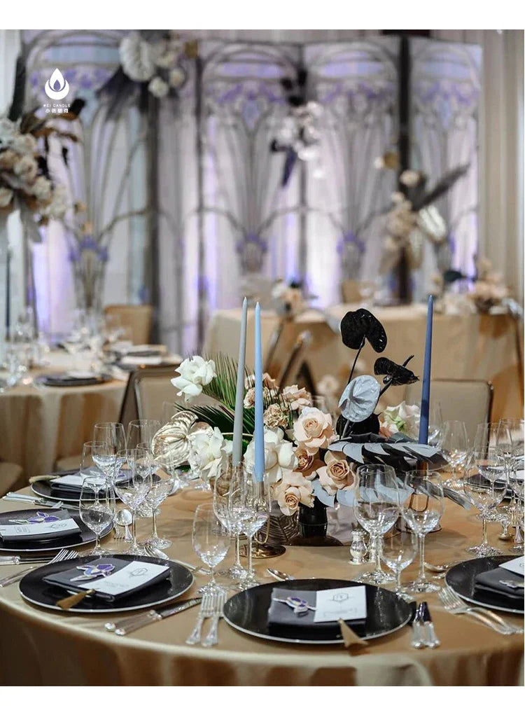 30CM Taper Candle 4 Pack - Home Interior Long Burning Dripless and Smokeless Candles Unscented - Valentines Candles for Home