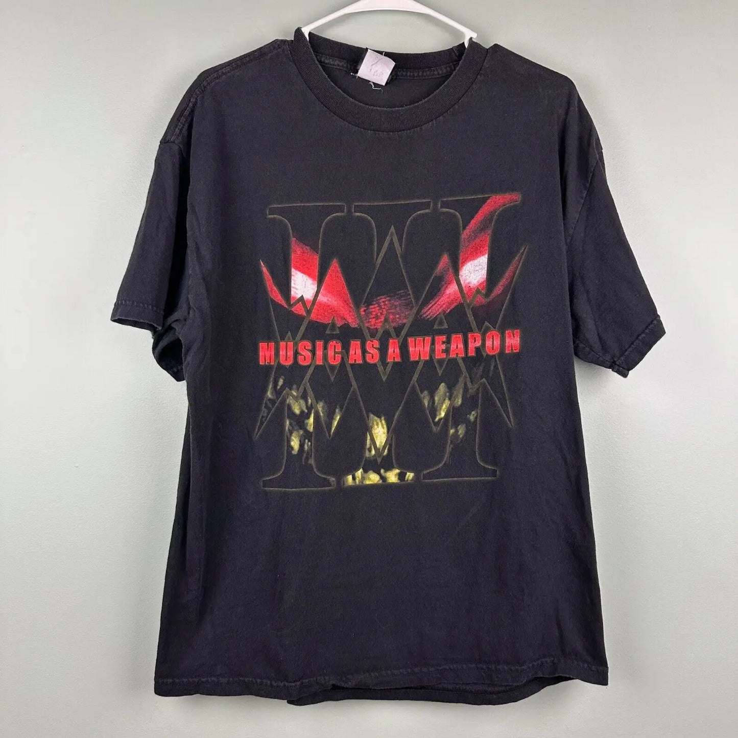 Vintage Disturbed T Shirt Y2K Metal Band Music As A Weapon Size Large Black 2006 - Premium T-Shirt from Lizard Vigilante - Just $29.99! Shop now at Lizard Vigilante