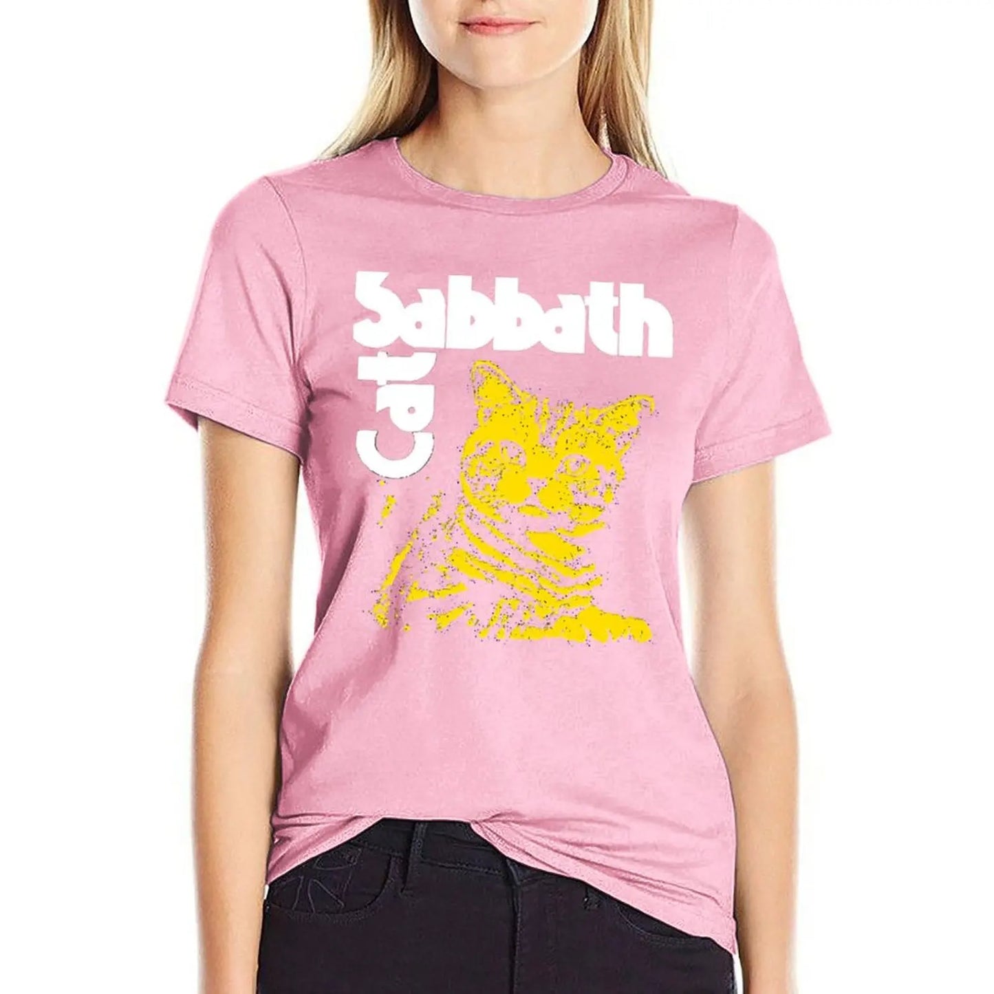 Cat Sabbath Unisex T-Shirt Funny Gift for Men Cool Gifts for Women Plus Sizes Cropped Tees - Premium T-Shirt from Lizard Vigilante - Just $24.97! Shop now at Lizard Vigilante