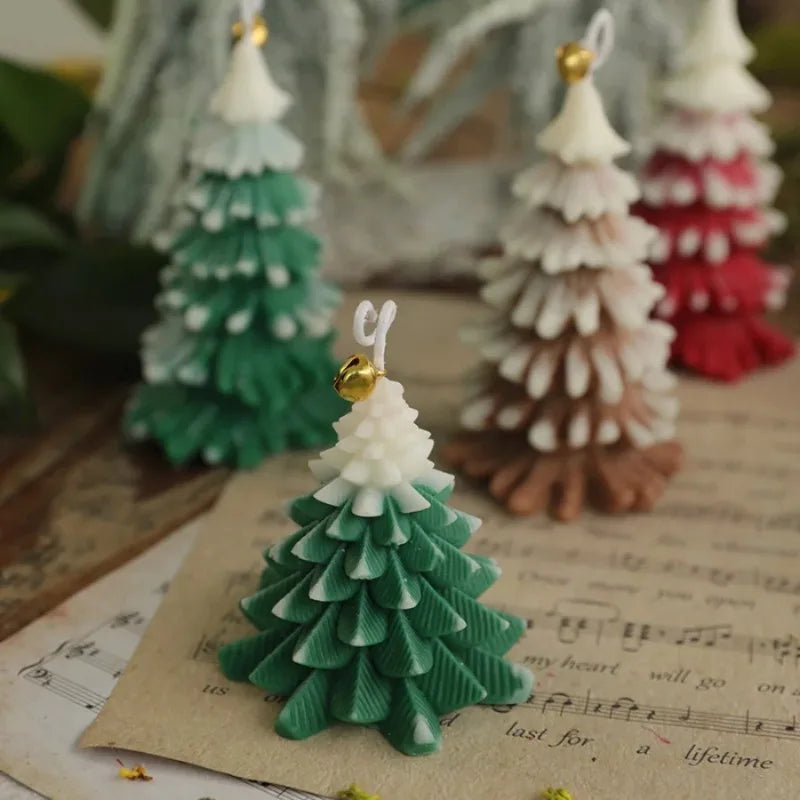 Handmade Christmas Tree Candles for Christmas Party Home Decoration and Holiday Gift Ornaments Fragrance Souvenirs