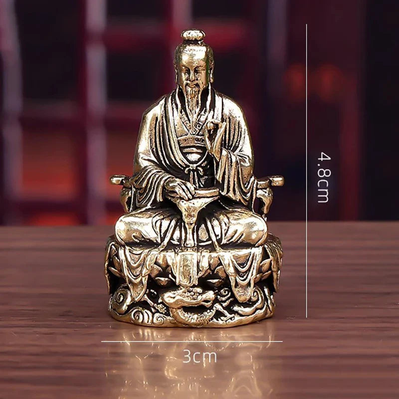 Sanqing Tianzun Statue Chinese Taoism Taishang Laojun Crafts Ornament Sculpture Carving Statue Collection Home Decor