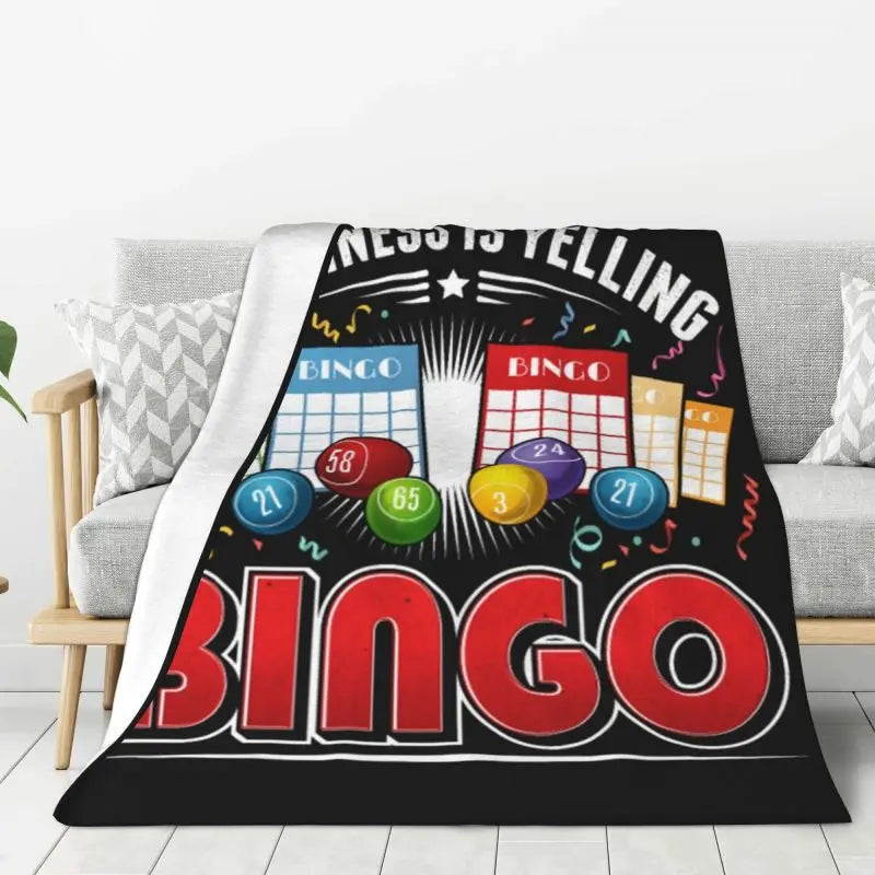 Custom 3D Printed Lucky Game Crazy Bingo Lady Gambling Player Blanket – Comfortable Soft Flannel Winter Throw Blanket for Travel, Bed, and Home - Premium blanket from Lizard Vigilante - Just $15.99! Shop now at Lizard Vigilante