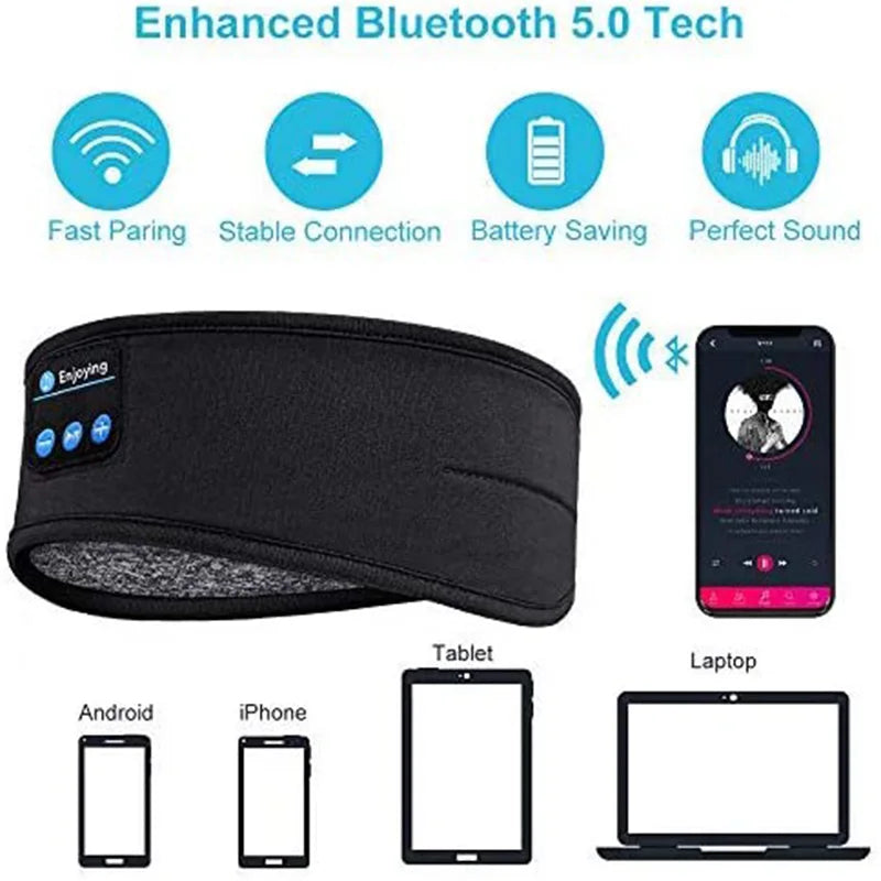 Fone Bluetooth Earphones Sports Sleeping Headband - Wireless Headset with Active Noise Cancellation & Volume Control for Music and Sleep - Premium earphones headband from Lizard Vigilante - Just $28.88! Shop now at Lizard Vigilante