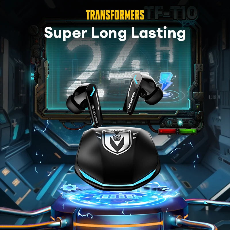 TRANSFORMERS TF-T10 Bluetooth 5.4 Earphones - Bulk Wholesale Wireless Low Latency Gaming Earbuds with Mic - Premium earphones from Lizard Vigilante - Just $20.99! Shop now at Lizard Vigilante