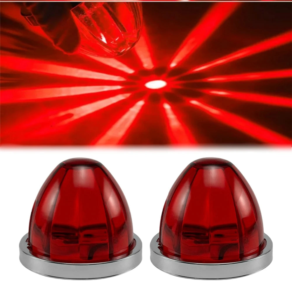 Neon Freight Fury: Watermelon Wheel Beacons — Dual 12V/24V LED Side Marker, Turn, Brake & Under-Glow