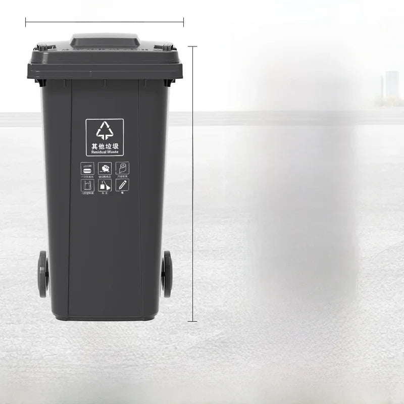 Large Capaci Outdoor Kitchen Waste Bin 240L with Wheels for ering Commercial Use Big Size Tra Can Recycling Bin