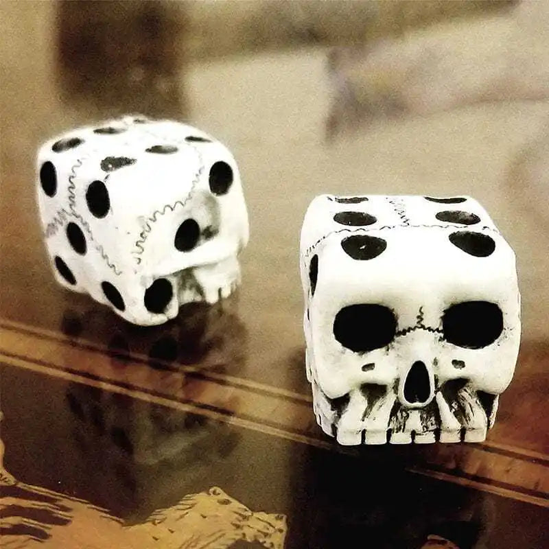 4Pcs Skull Dice 6-Sided Bone Unique Gift Gamer Great For Role Playing Board Game For Halloween - Premium dice from Lizard Vigilante - Just $16.88! Shop now at Lizard Vigilante