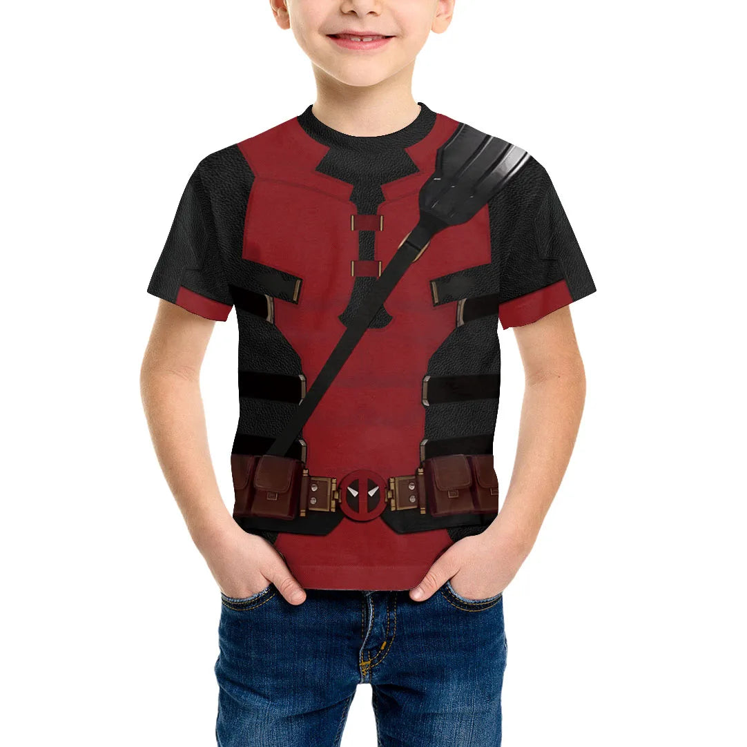 Deadpool Wolverine Cosplay Costume Girls Boys Jumpsuit Halloween Superhero Deadpool 3 Cosplay Zenti Party Bodysuit Children Tops - Premium  from Lizard Vigilante - Just $23.88! Shop now at Lizard Vigilante