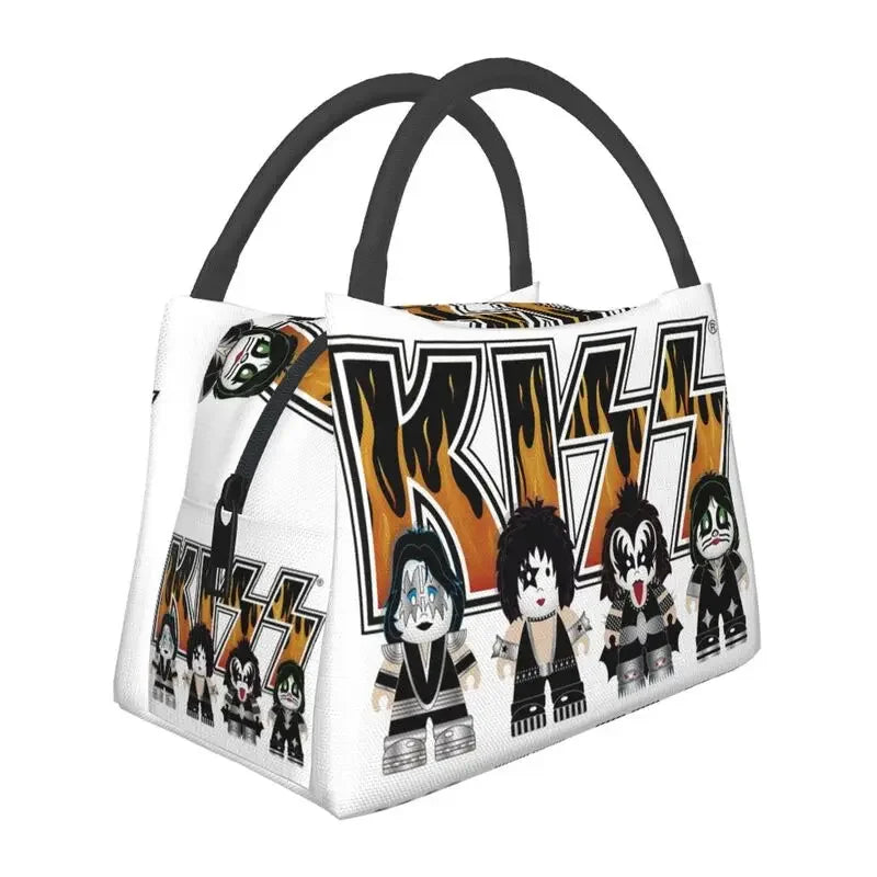 Kiss Heavy Metal Insulated Lunch Bag – Reusable Cooler Thermal Lunch Box for Women - Premium bag from Lizard Vigilante - Just $33.88! Shop now at Lizard Vigilante