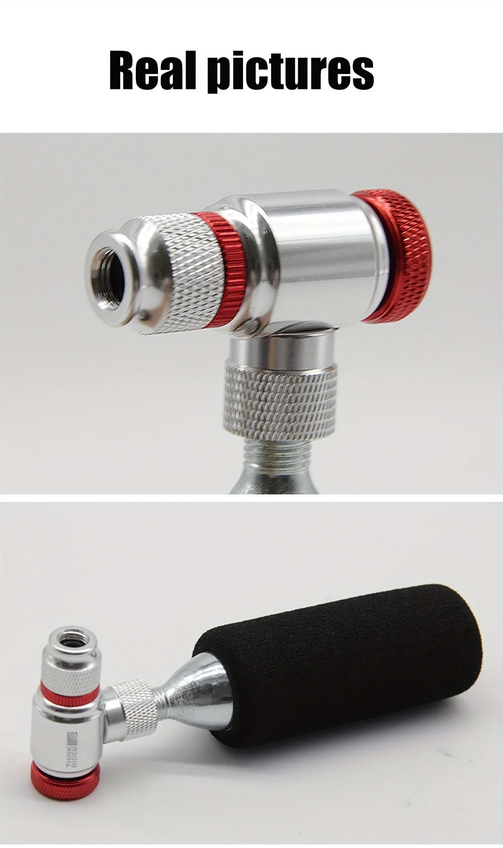 ThinkRider ThunderShot CO₂ Mini Pump — Aluminum Presta/Schrader Bike Tire Inflator For Road, MTB & Gravel