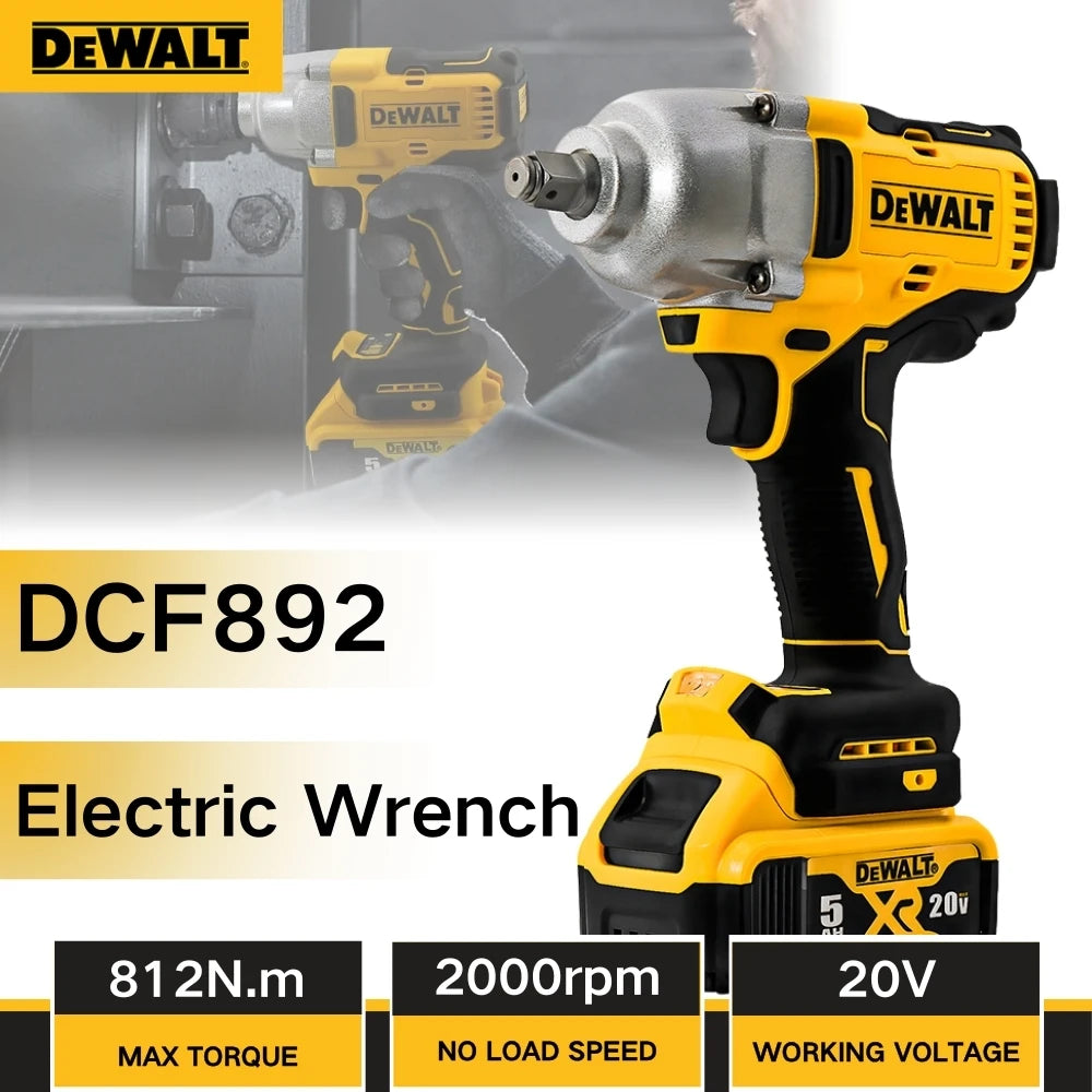 DEWALT DCF892 810Nm Electric Impact Wrench – High Torque 1/2 Inch 20V Brushless Cordless Beast for Power DIY & Pro Jobs - Premium impact wrench from Lizard Vigilante - Just $129.99! Shop now at Lizard Vigilante