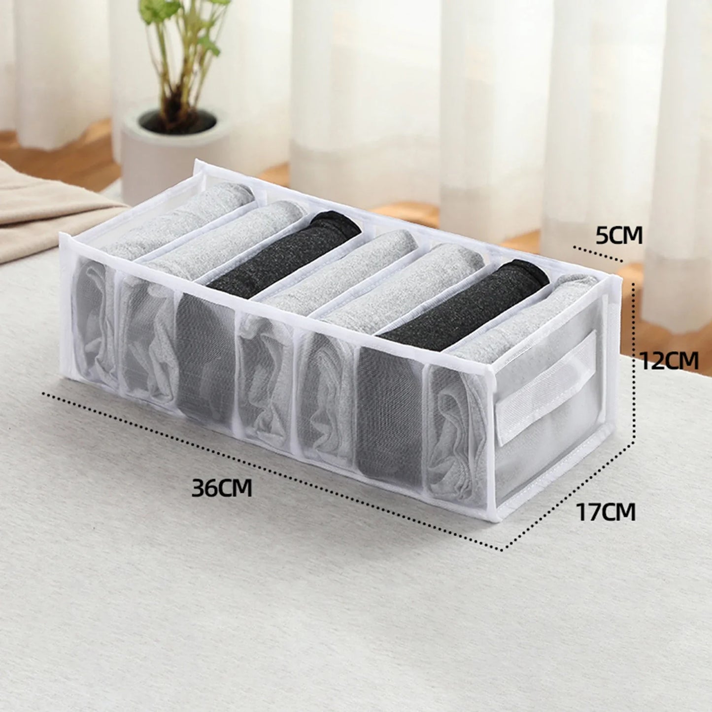 Fabric Underwear Bra Storage Box Underwear Sorting Box Panty Socks Compartment Storage Box Drawer Organizer Home Storage