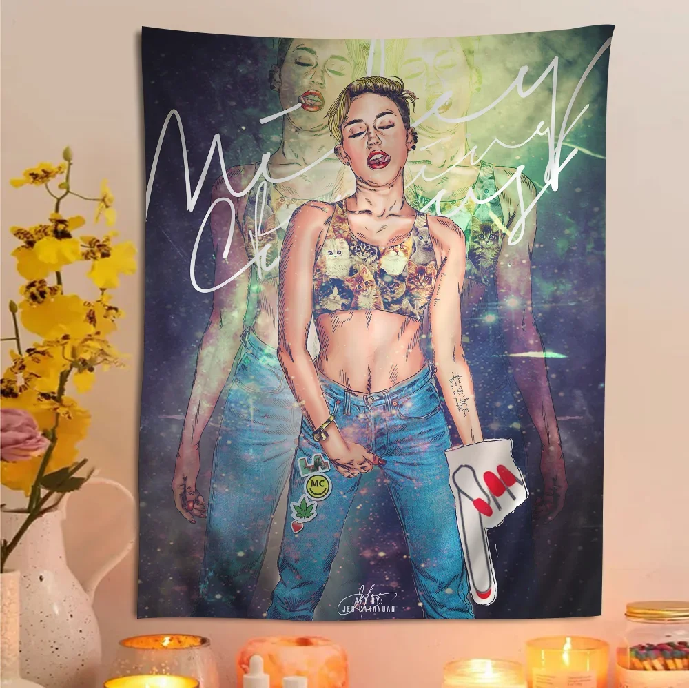 “Plastic Hearts & Power Chords” Miley Cyrus Album Wall Tapestry – Heavy Cotton Print for Rockcore Bedrooms, Hippie Hangouts & Hollywood Havoc - Premium poster from dsers - Just $34.99! Shop now at Lizard Vigilante