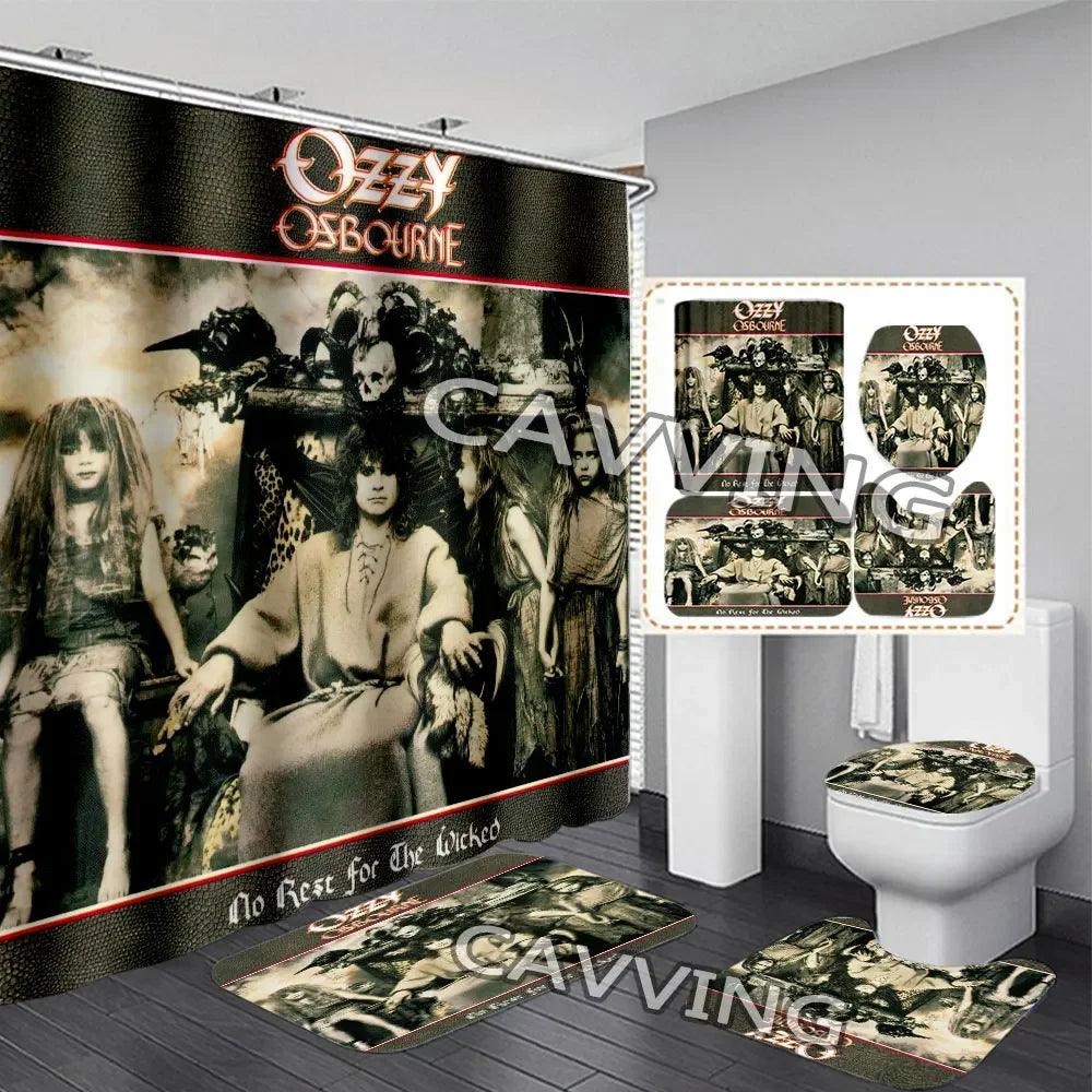 Headbang in the Bathroom: Ozzy Osbourne 3D Shower Curtain Set - Premium shower curtain from Lizard Vigilante - Just $34.99! Shop now at Lizard Vigilante