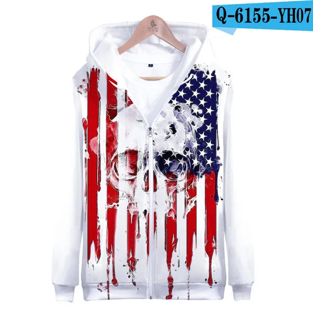 USA Flag Hoodies 3 to 14 Years Kids Hoody American Stars and Stripes Clothing Tops Boys Girls Sweatshirt Outerwear Jacket Children Clothes - Premium Long-sleeve hoodie from Lizard Vigilante - Just $39.99! Shop now at Lizard Vigilante