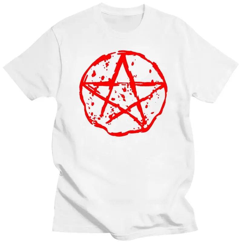 Pentagram T-Shirt Screenprinted S-2Xl Rock Goth Punk Metal Gothic Emo Mens Women Oversized Tops New Unisex Funny For Grandma pa Satanic Tee Shirt - Premium t-shirt from Lizard Vigilante - Just $22.99! Shop now at Lizard Vigilante