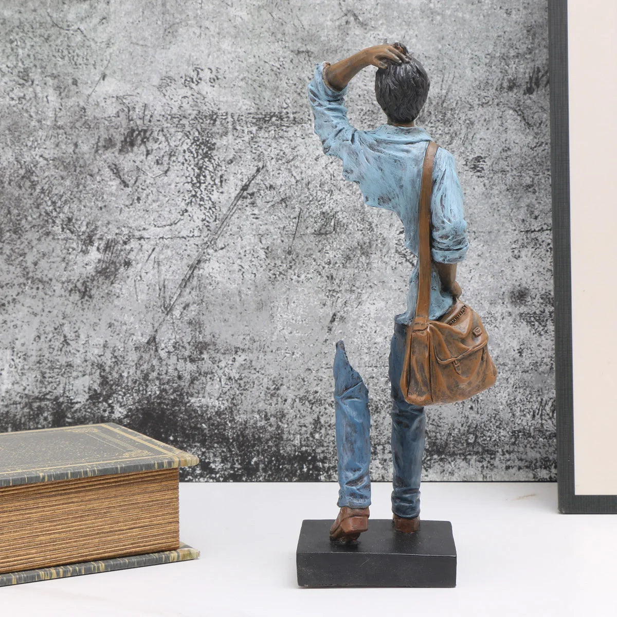 Traveler Sculpture - Abstract Resin Decor for Home & Office, Versatile Indoor/Outdoor Accent Piece