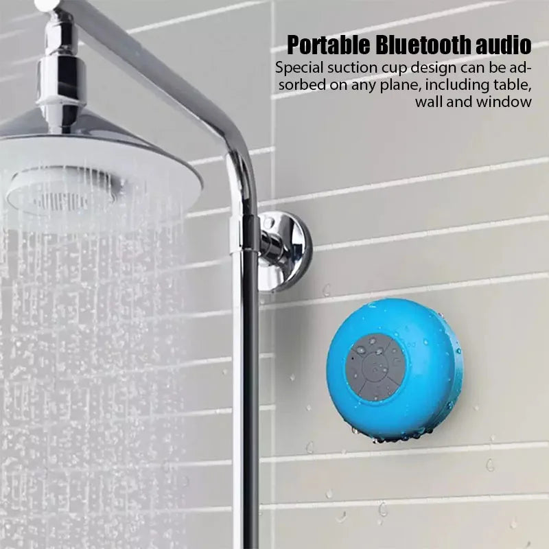 Wireless Bluetooth Speaker Audio Waterproof Easy-Access Control Buttons Music Player for Office Car Home Shower