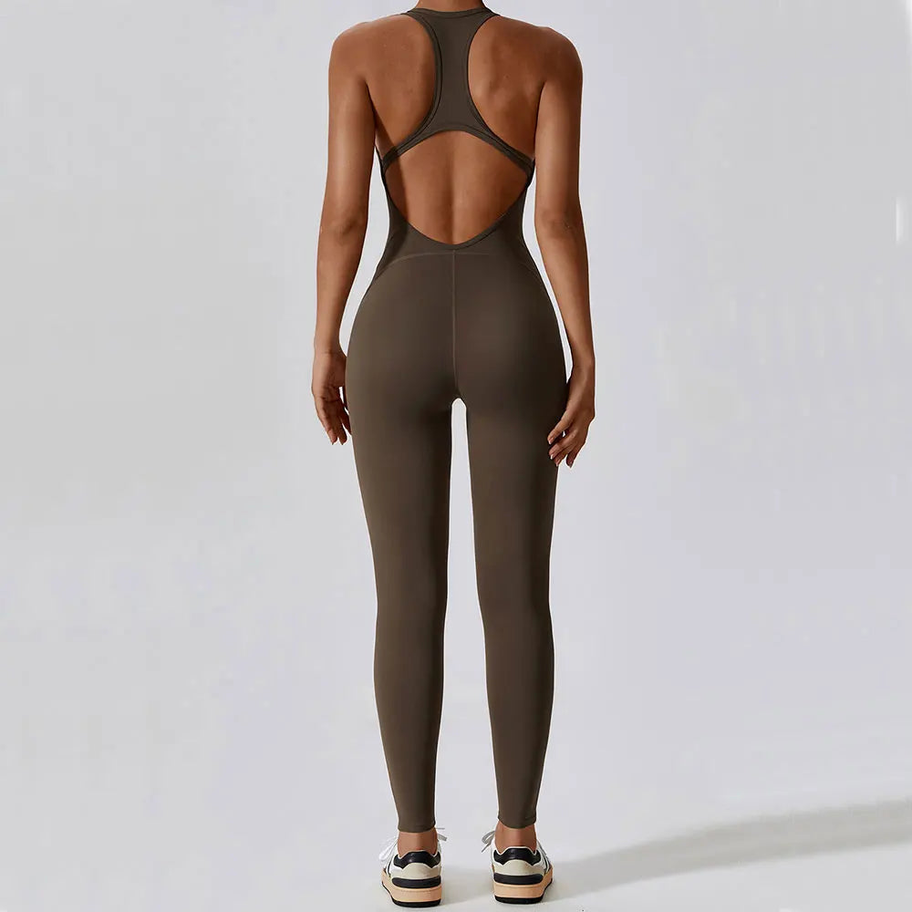 Seamless Yoga Jumpsuit - All-in-One Workout Outfit for Women - Premium bodysuit from Lizard Vigilante - Just $38.88! Shop now at Lizard Vigilante