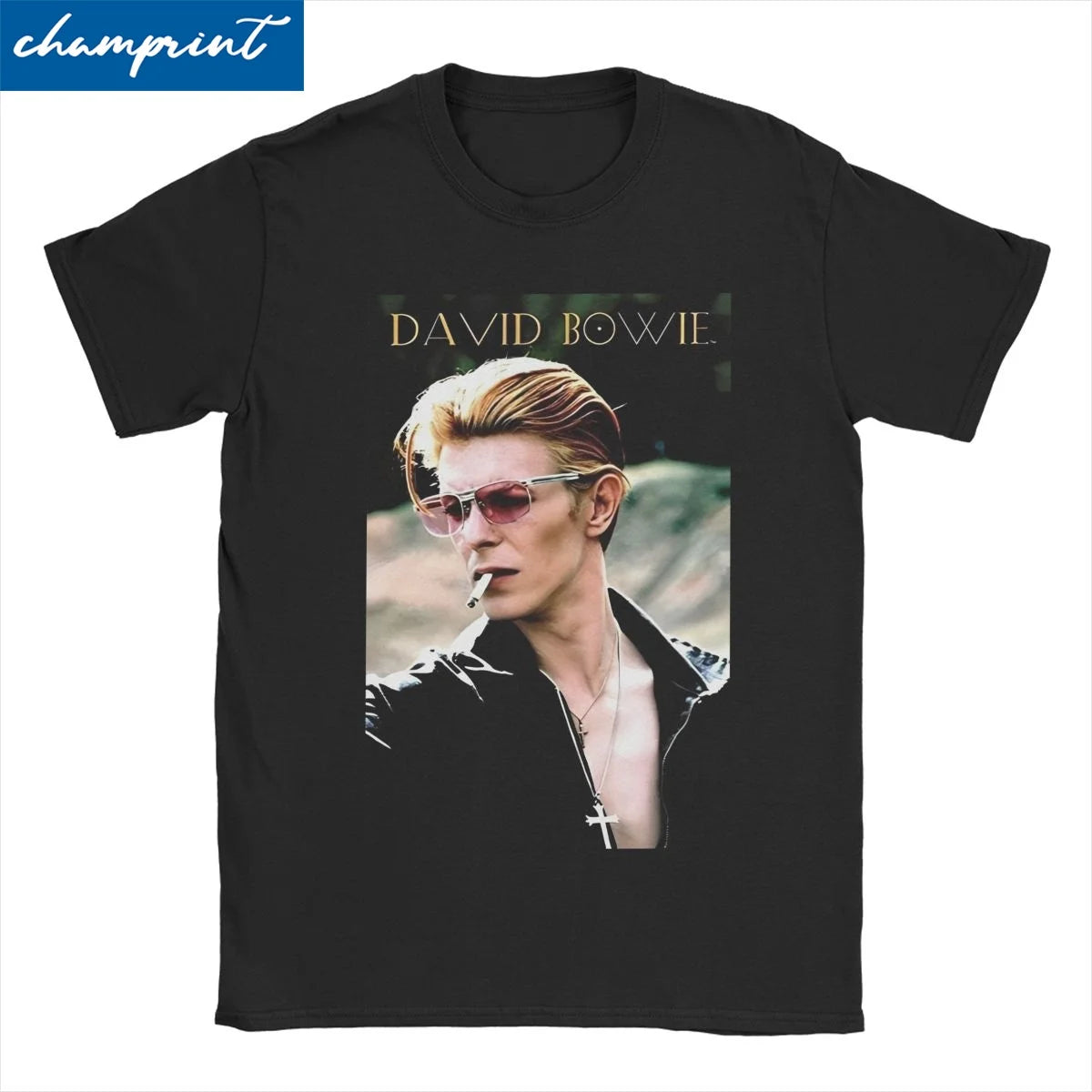 David Bowie Star Hipster T-Shirt – Men’s & Women’s Cotton Graphic Tee, Short Sleeve O-Neck Casual Shirt - Premium T-Shirt from Lizard Vigilante - Just $24.88! Shop now at Lizard Vigilante