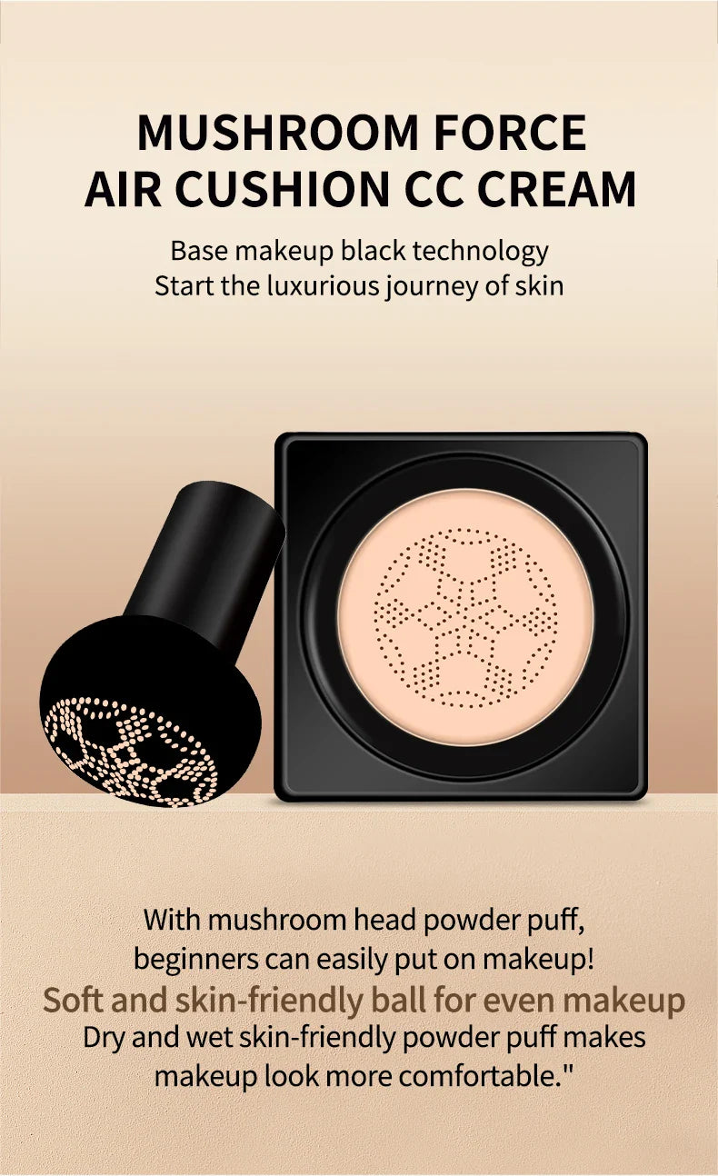 Lightweight Air Cushion Foundation CC Cream Natural Moisturizing Concealer Even Skin Tone Long Lasting Contour Makeup Cosmetics
