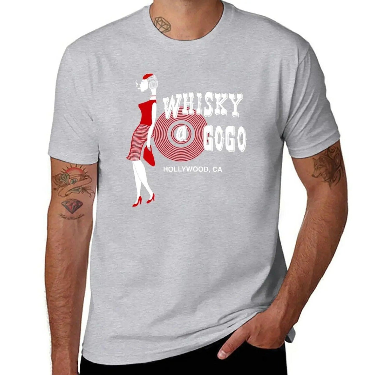 Rare Whiskey A Go Go 80s California Rock and Roll T-Shirt Aesthetic Clothing Kawaii Clothes Men Workout Tee Shirt - Lizard Vigilante