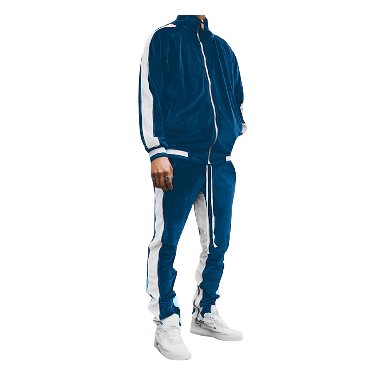 New 2025 Spring Autumn Men's Velvet Set Sport Suit Male Velour Thick Hoodies+ Pants Warm Sweatshirt Sportswear Tracksuit For Men - Premium  from Lizard Vigilante - Just $63.99! Shop now at Lizard Vigilante