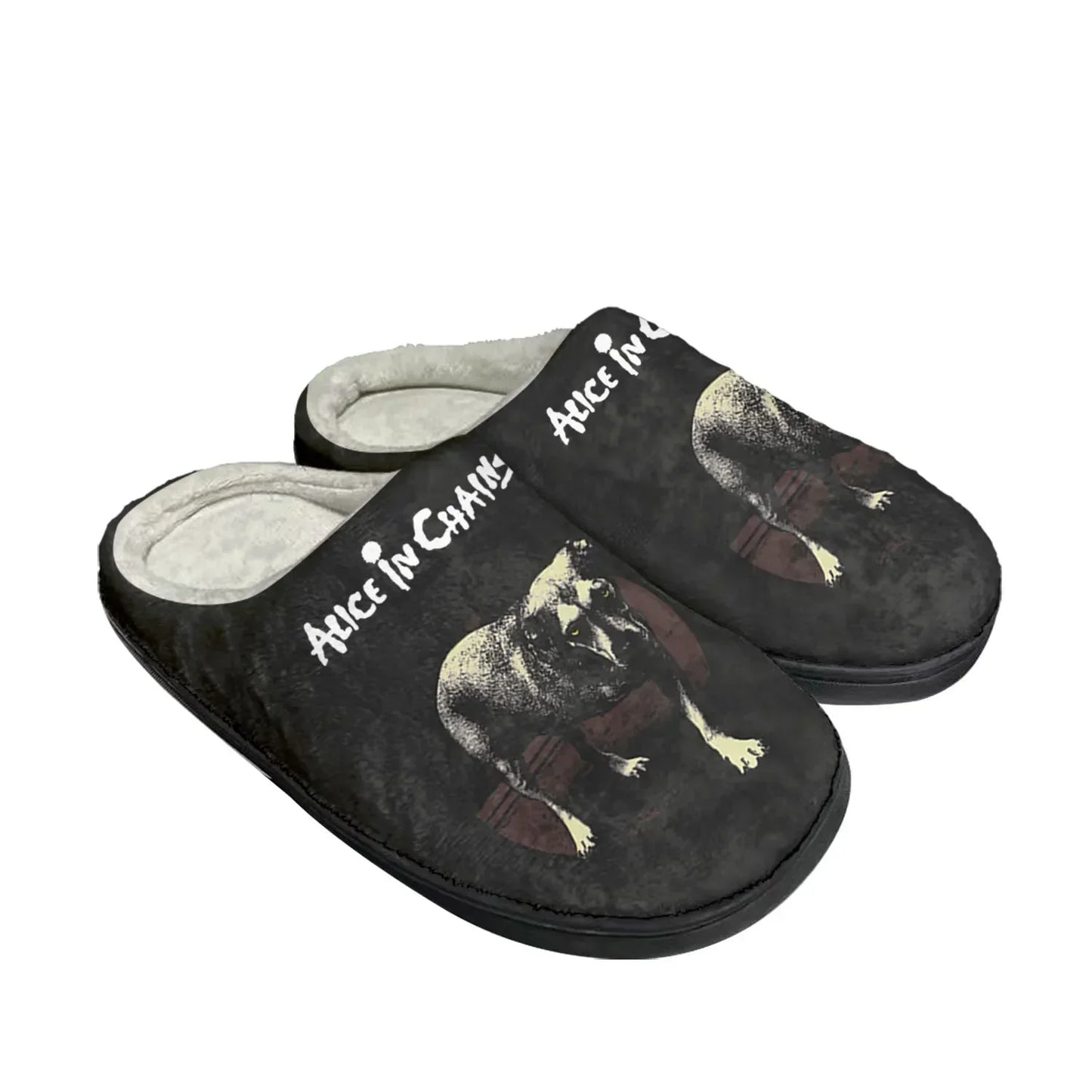 Alice in Chains Thermal Slippers – Custom Rock Band Indoor Plush Shoes for Men & Women - Premium slippers from Lizard Vigilante - Just $38.88! Shop now at Lizard Vigilante