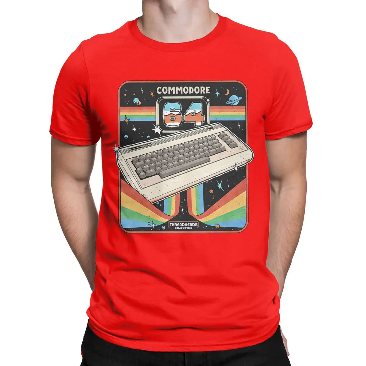 Retro Commodore 64 Advanced Home Computer Tee – Vintage Graphic T-Shirt for Tech Enthusiasts - Premium T-Shirt from Lizard Vigilante - Just $23.88! Shop now at Lizard Vigilante