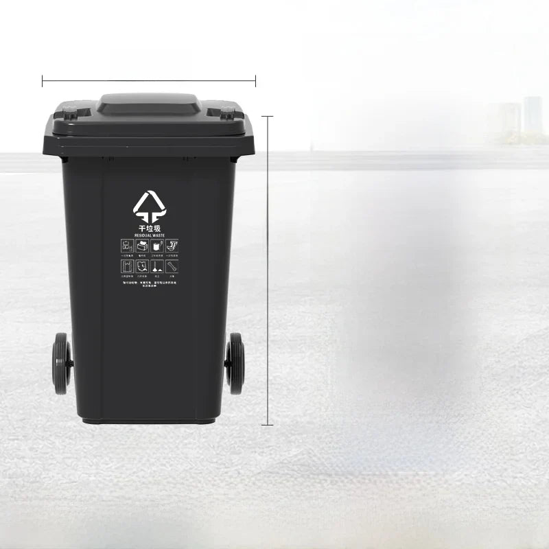 Large Capaci Outdoor Kitchen Waste Bin 240L with Wheels for ering Commercial Use Big Size Tra Can Recycling Bin
