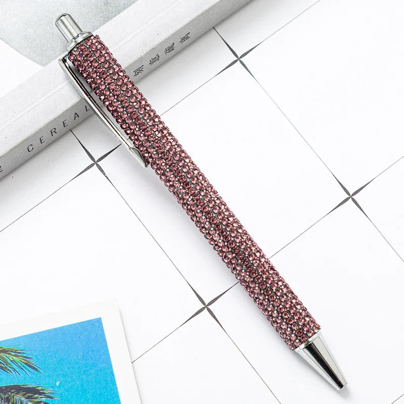 Press Metal Ballpoint Pens Diamond Multi-color Gift Pen Creative Office Supplies