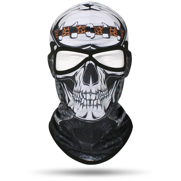 Skull Bandana Balaclava for Men & Women – Halloween Windproof Sports Scarf, Full Face Cover for Riding, Skiing, Fishing, Hiking, and More - Premium T-Shirt from Lizard Vigilante - Just $19.99! Shop now at Lizard Vigilante