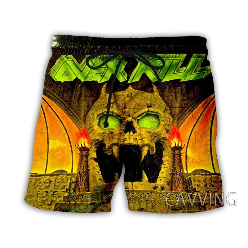 Overkill Band Summer Beach Shorts Streetwear Men Quick Dry Vacation Casual Shorts Women/Men's 3D Print - Premium shorts from DS - Just $29.99! Shop now at Lizard Vigilante