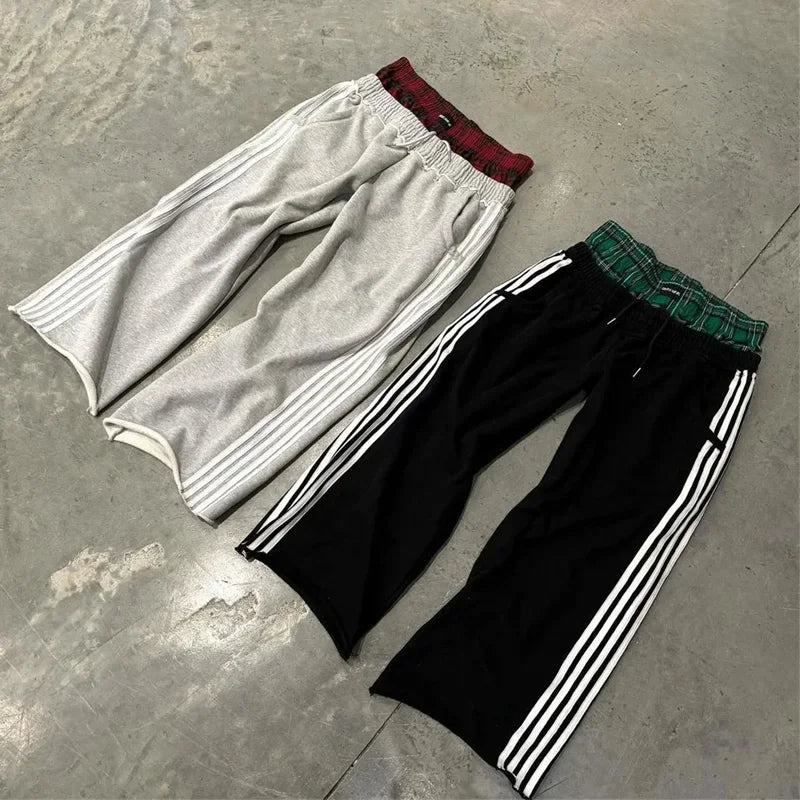 2025Y2K  pants, old-fashioned double embroidered waist sweatpants, men and women casual hip-hop pants, street clothing hot sale - Premium  from Lizard Vigilante - Just $75.99! Shop now at Lizard Vigilante