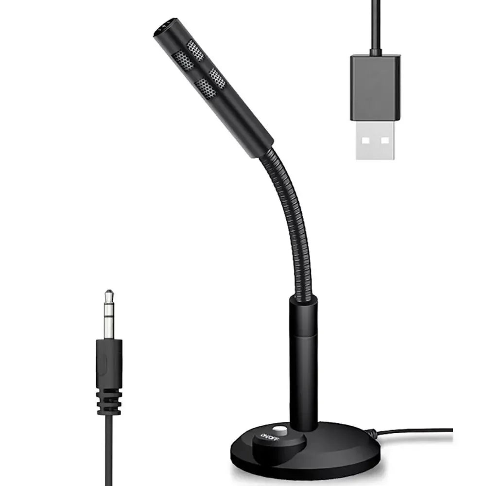 USB Studio Microphone With Adjustable Stand For PC Gaming Podcast And Recording