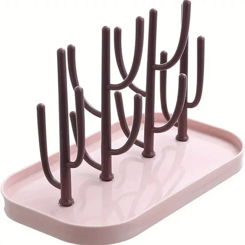 Baby Tree-shaped Milk Bottle Drain Rack, Dust-proof Milk Bottle Holder, Cup Drain Rack Easter Gift