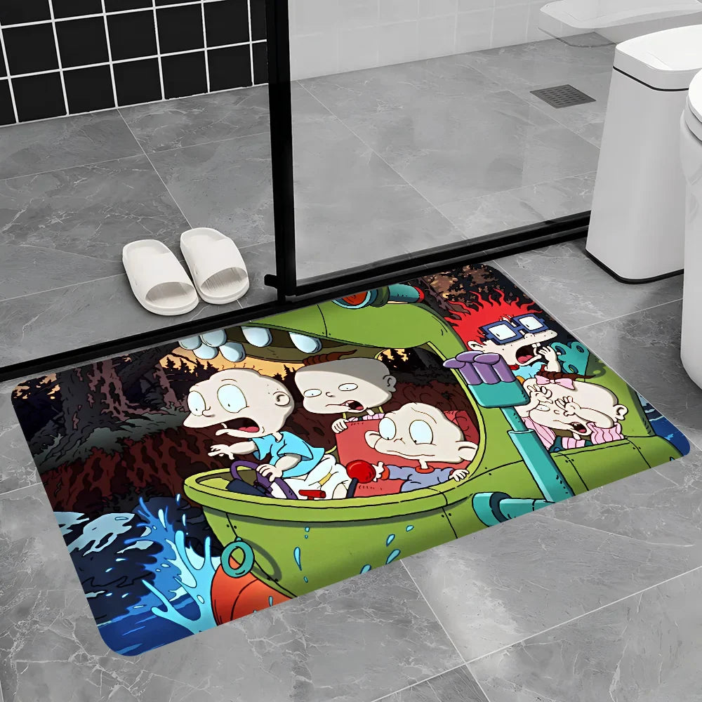 R-Rugrats Hallway Carpet Non-Slip Laundry Room Mat Laundry Decor Balcony Child Living Room Toilet Rug