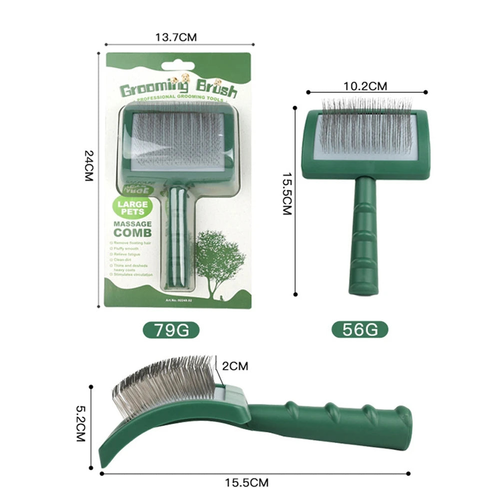 Extra Long Pin Slicker Brush for Dogs & Cats – Premium Grooming Tool for Shedding, Deshedding, and Matted Hair Removal - Premium pet brush from Lizard Vigilante - Just $15.99! Shop now at Lizard Vigilante