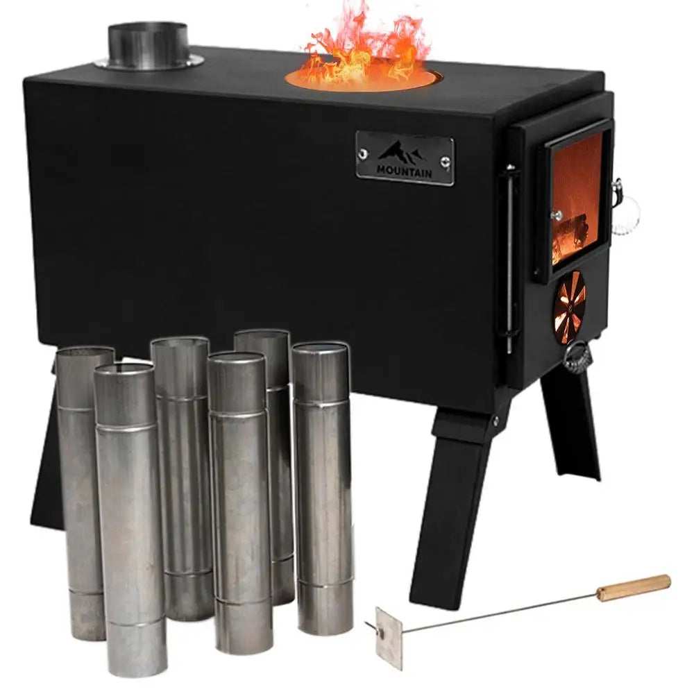 Camping Wood Stove Outdoor Wood Burner Home Use Wood Firing Stoves Portable Wood Burning Stove Winter Camping Accessories - Premium  from Lizard Vigilante - Just $139.99! Shop now at Lizard Vigilante