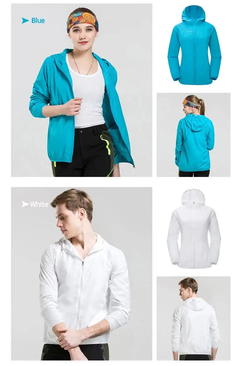 Camping Waterproof Jacket Men Women Windbreaker Men Raincoat Rain Jacket Men Waterproof Hiking Climbing Clothes Sun Protection