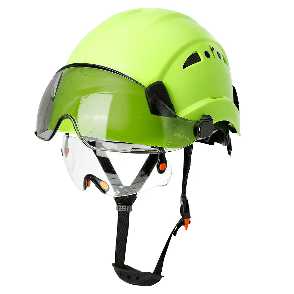 CE-Certified Construction Safety Helmet with Built-In Visor Goggles – ANSI Industrial ABS Hard Hat for Engineers - Premium  from Lizard Vigilante - Just $53.88! Shop now at Lizard Vigilante